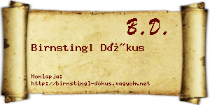 Birnstingl Dókus névjegykártya